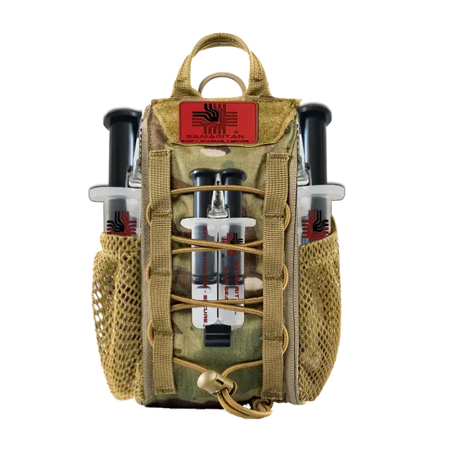 Samaritan in a tactical medical pack